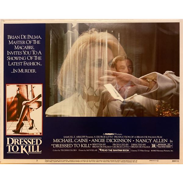 Dressed to Kill 1980 original vintage lobby card