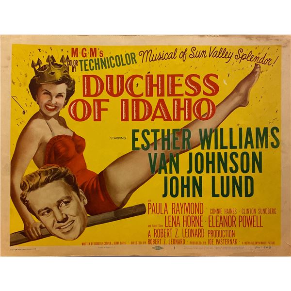 Duchess of Idaho 1950 original vintage lobby card