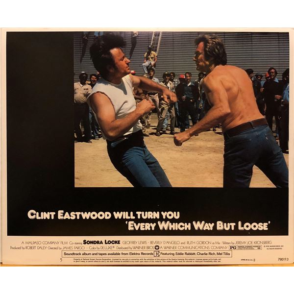Every Which Way But Loose 1978 original vintage lobby card