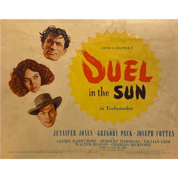 Duel in the Sun 1947 original vintage lobby card