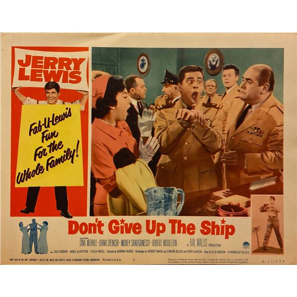 Don't Give Up the Ship 1963 original vintage lobby card