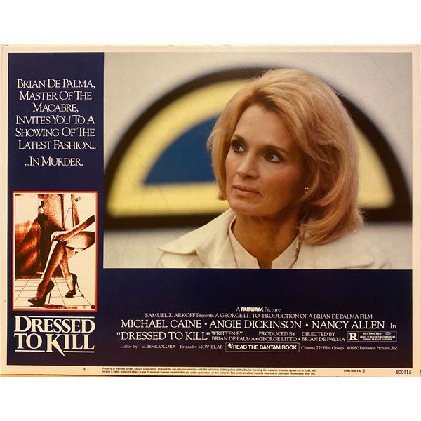 Dressed to Kill 1980 original vintage lobby card