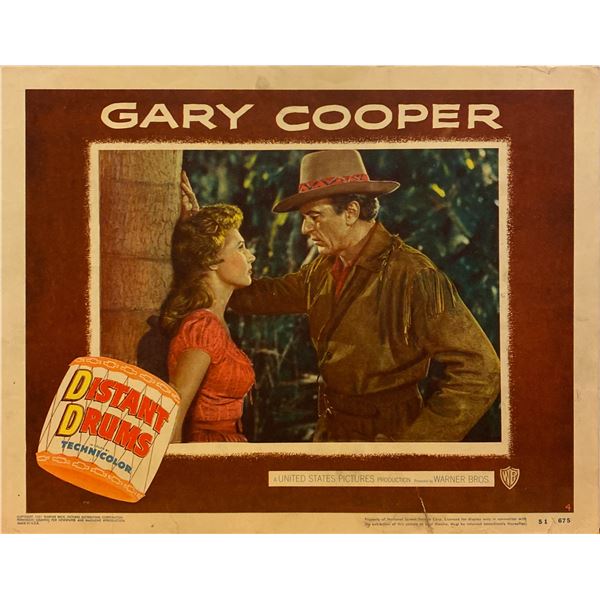Distant Drums 1951 original vintage lobby card