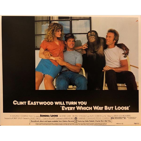 Every Which Way But Loose 1978 original vintage lobby card