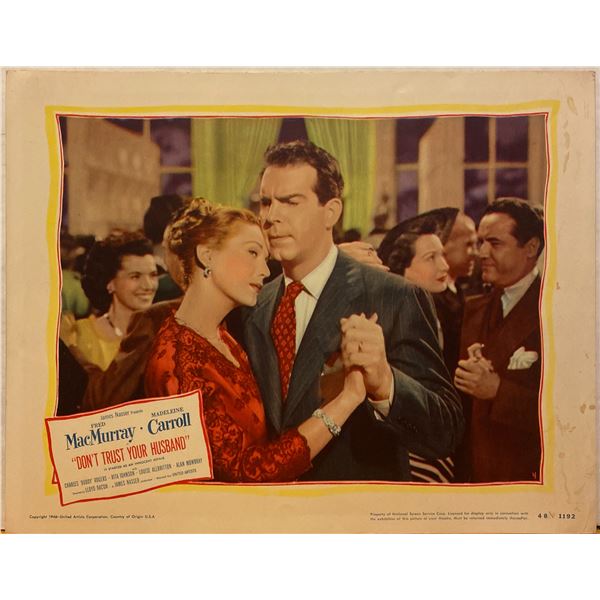 Don't Trust Your Husband 1948 original vintage lobby card