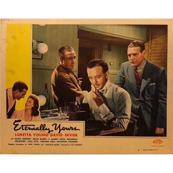 Eternally Yours R-1953 original vintage lobby card