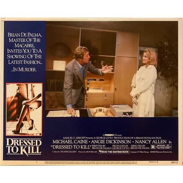 Dressed to Kill 1980 original vintage lobby card