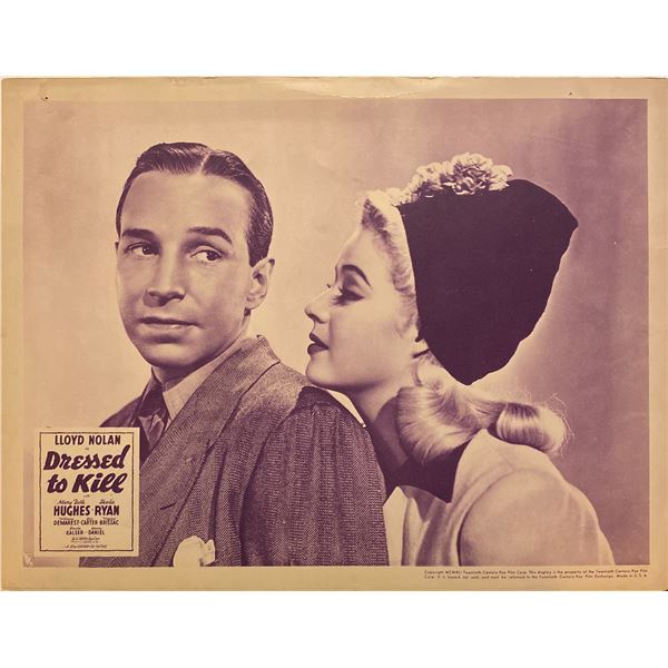 Dressed to Kill 1941 original vintage lobby card