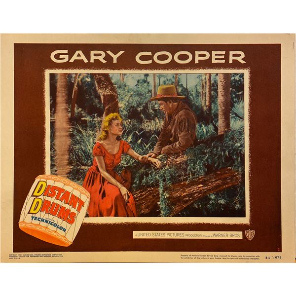 Distant Drums 1951 original vintage lobby card