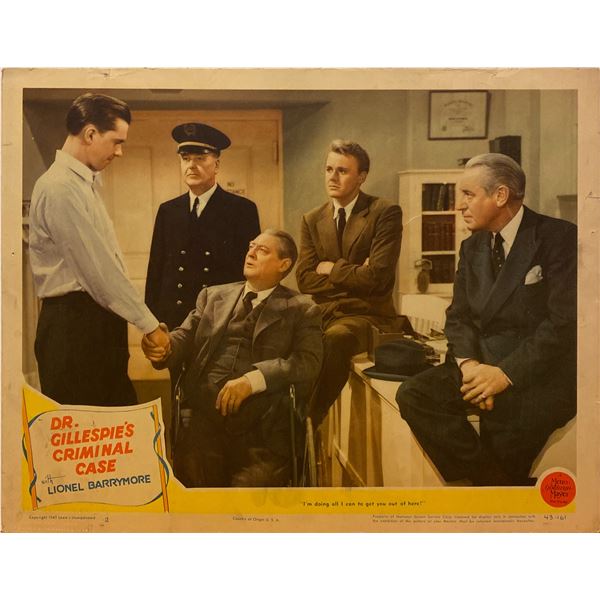 Dr. Gillespie's Criminal Case 1943 original vintage lobby card