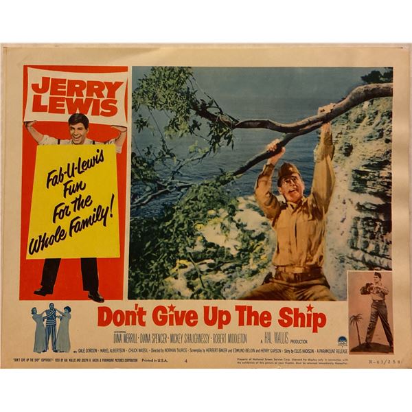 Don't Give Up the Ship 1963 original vintage lobby card