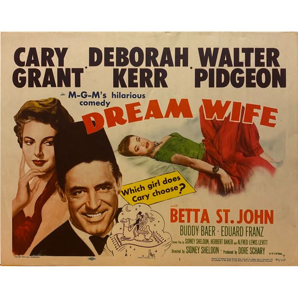 Dream Wife 1953 original vintage lobby card
