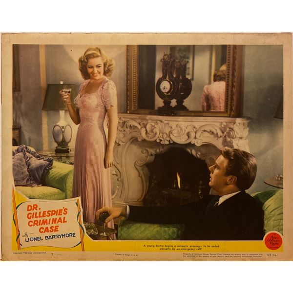 Dr. Gillespie's Criminal Case 1943 original vintage lobby card