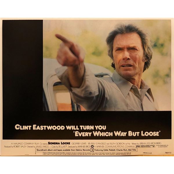 Every Which Way But Loose 1978 original vintage lobby card