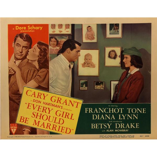 Every Girl Should Be Married 1948 original vintage lobby card