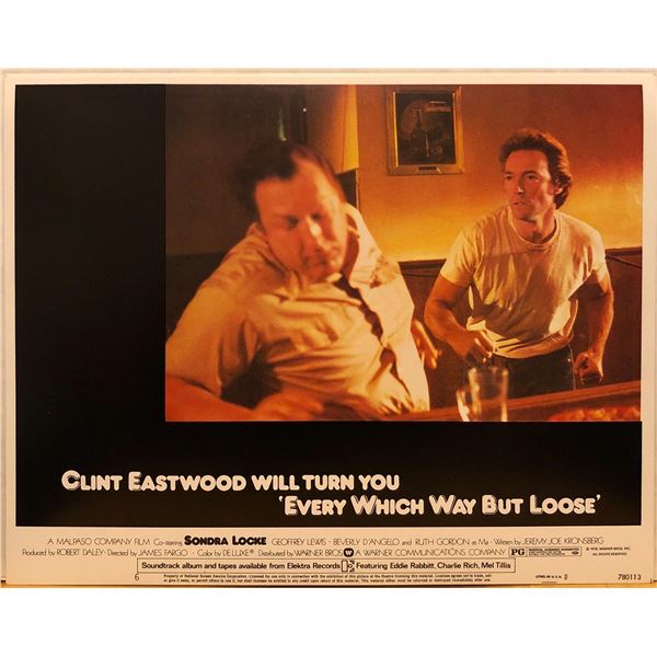 Every Which Way But Loose 1978 original vintage lobby card