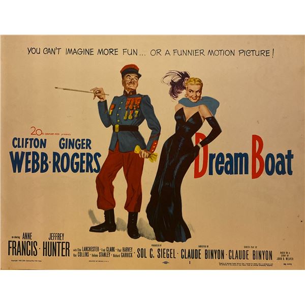 Dreamboat 1952 original vintage lobby card