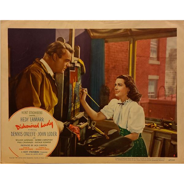 Dishonored Lady 1947 original vintage lobby card