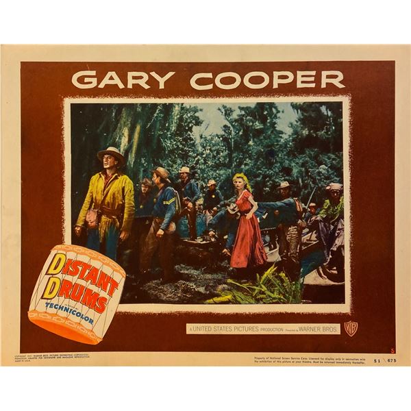 Distant Drums 1951 original vintage lobby card