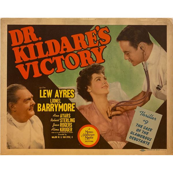 Dr. Kildare's Victory 1942 original vintage lobby card