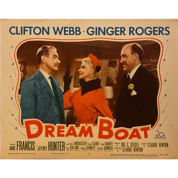 Dreamboat 1952 original vintage lobby card