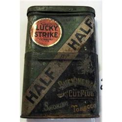 Lucky Strike Half & Half Tobacco Telescope Tin