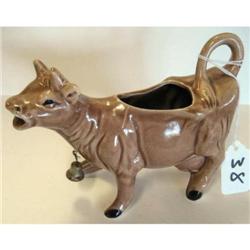 Brown Cow Milk Pitcher w/Bell