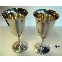2 – 6.84 oz. Wallace Sterling Silver Goblets #14