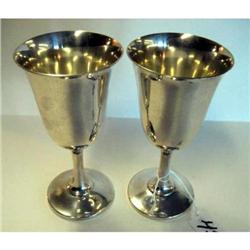 2 – 6.84 oz. Wallace Sterling Silver Goblets #14