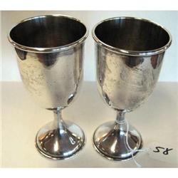 2 – Sterling Goblets  3.82g each
