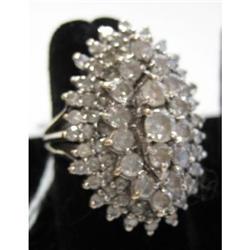 Estate 14kt White Gold Ring w/Diamonds