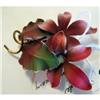 Image 1 : Cranberry Colored Flower Brooch
