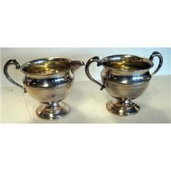 Estate Sterling Silver Creamer & Suga