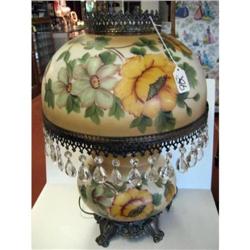 Flower Yellow & Green Lamp w/prisms