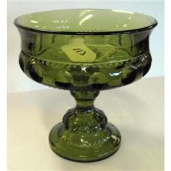 Green Pedestal Bowl