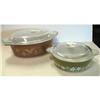 Image 1 : 2 Green Pyrex Dishes w/Lids