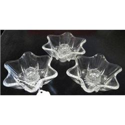 3 Clear Candle Holder