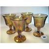 Image 1 : 4 pc Set of Carnival Glass Tumblers Grape Pattern