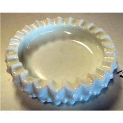 Milk Glass Fenton Ashtray as is has chip on edge
