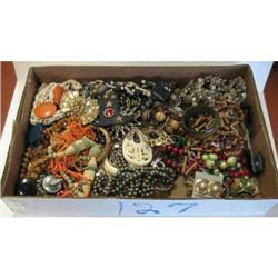 Estate vintageBox Lot of Jewelry