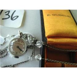 E Gubelin 17 jewels watch with chain