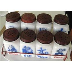 Frank's Tea & Spice Milk Glass Spice Rack