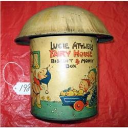 1920's Lucie Attwell  Biscuit tin & Bank
