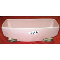 McCoy Art Deco Pink Planter 10 1/2"X 3 3/4" H