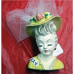 6" Vintage Yellow Head Vase