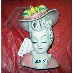 6" Vintage Pink Head Vase 6" Japan