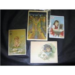 4 Cards, 1 1938 Postcard Time Square