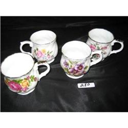 4 misc. Bone China Cups