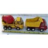 Tonka Dump Truck and Cement Mixer