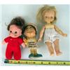 3 Rubber and plastic female dolls